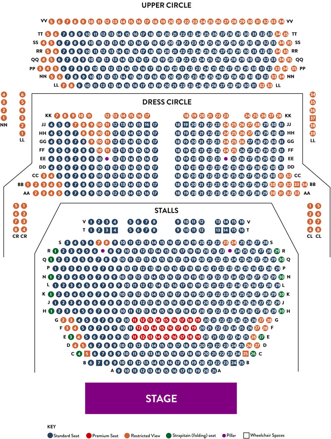 darlington hippodrome the national g amp s opera company hippodrome seating chart view