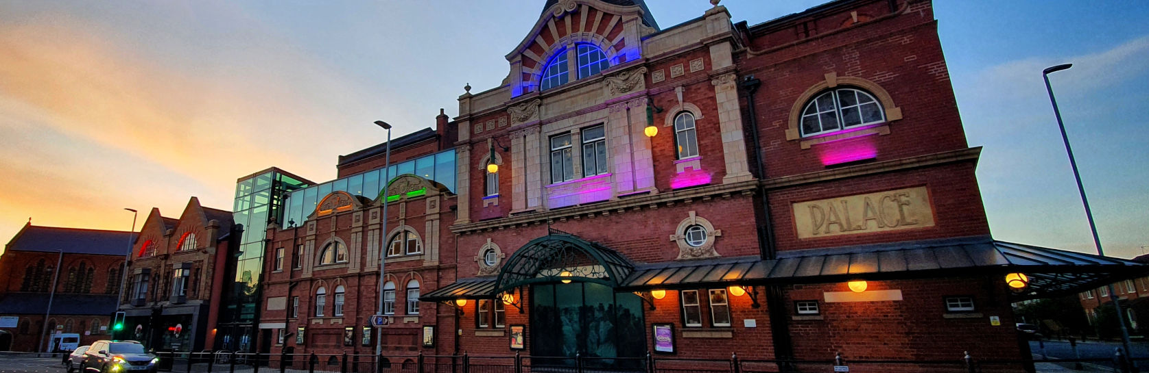 Darlington Hippodrome - Darlington Hippodrome lit up for Pride Month