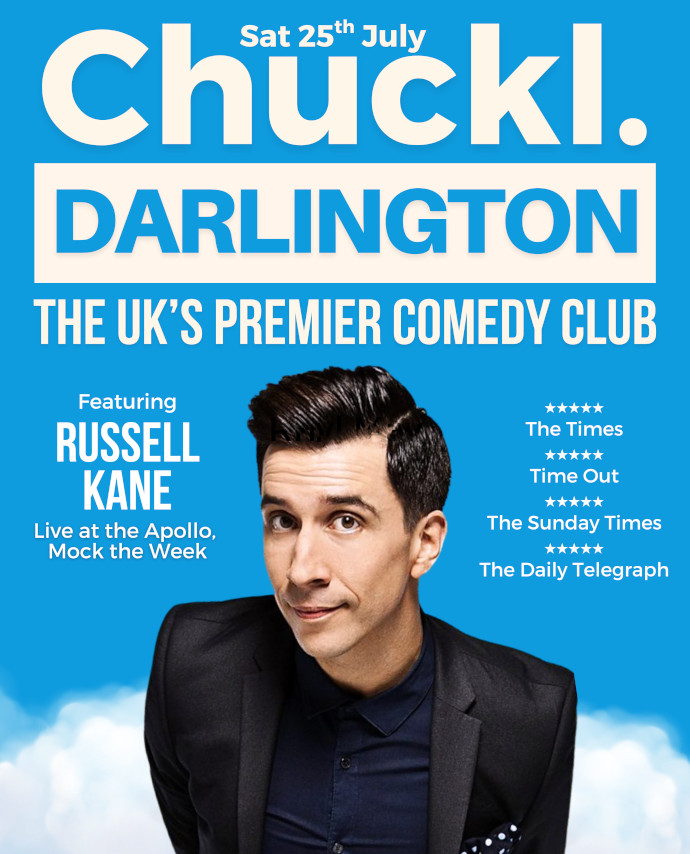 Chuckl. Darlington with headliner Russell Kane