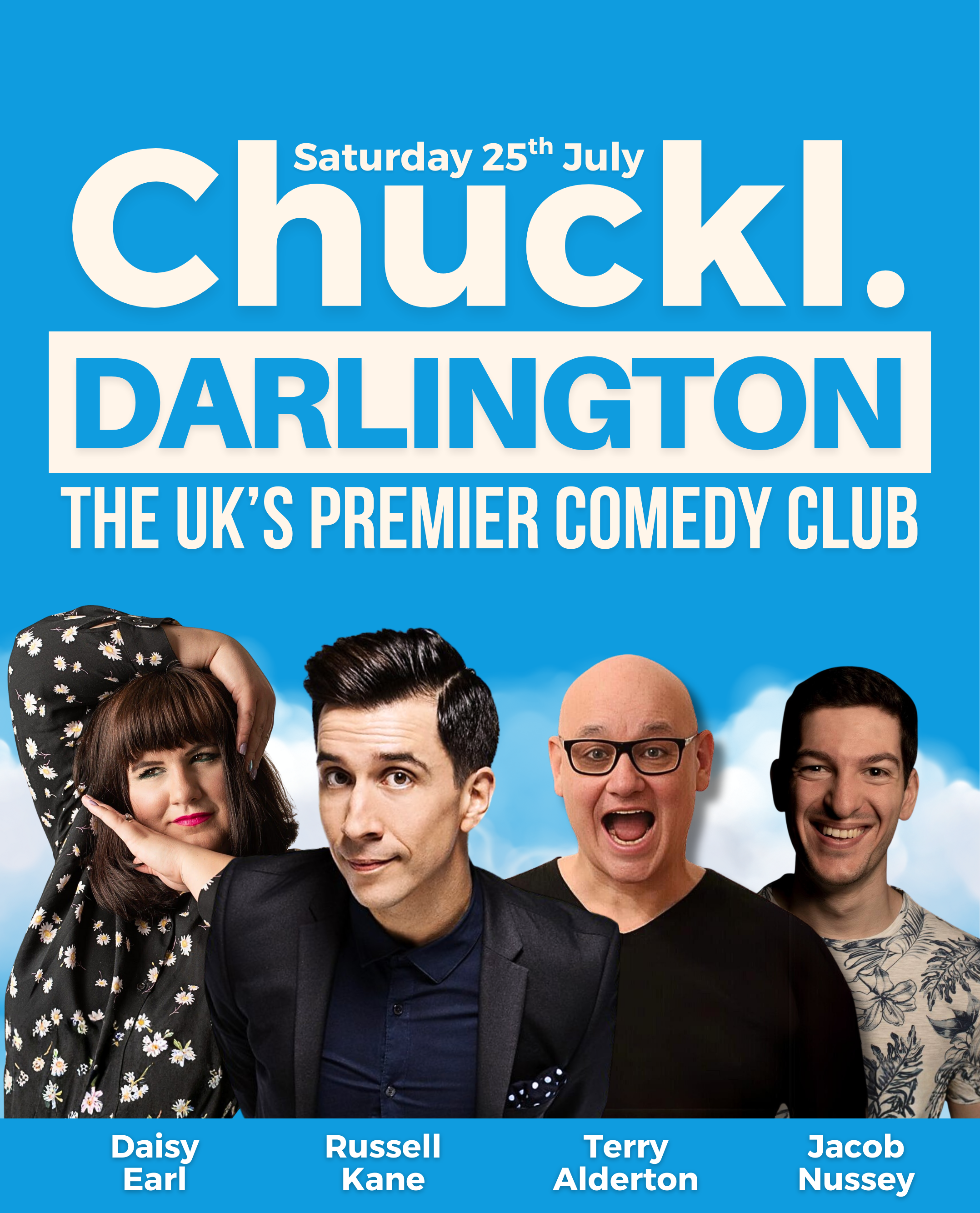 Chuckl. Darlington with headliner Russell Kane